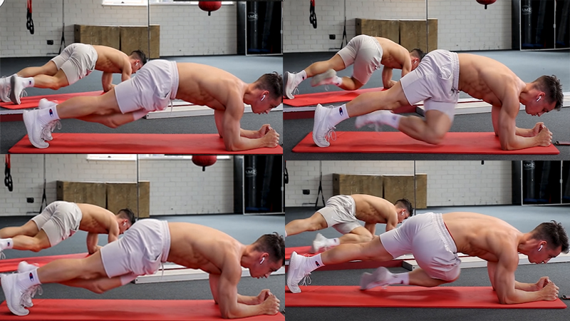 Bài tập Plank knee in twist
