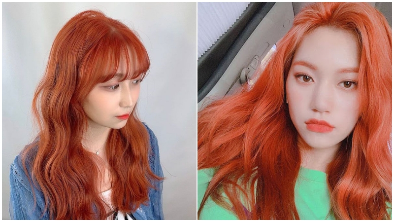 Tóc màu cam ánh đỏ