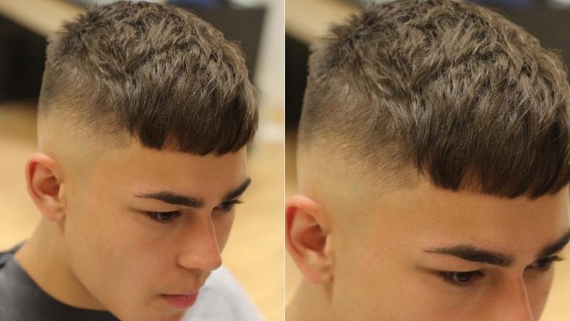 Kiểu tóc Buzz Cut kết hợp với Textured Crop Fade