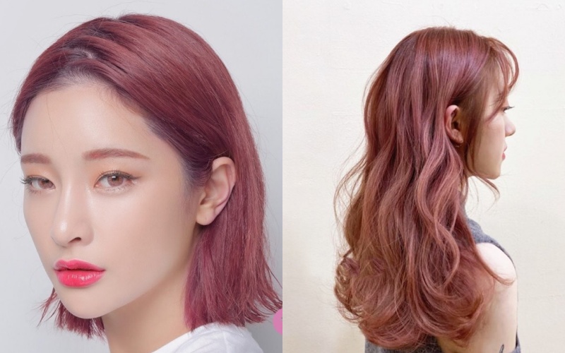 Tóc màu nâu hồng